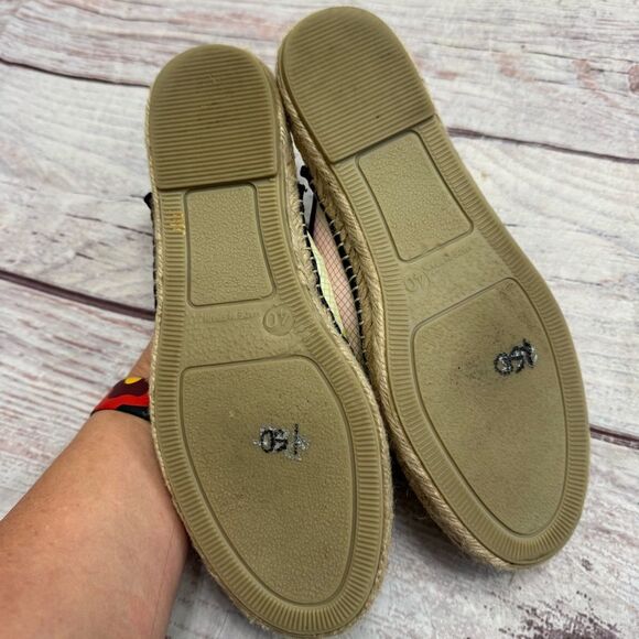 Respoke Halina Mule Espadrilles Size 40 US 9.5 - 10 Orange Pink Multi Hermes - Picture 6 of 7